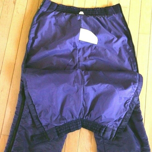 Women's Ski Pants Winter Snow Size 12 Lined Insulated Stretch Mobius Purple Zip - Picture 7 of 16